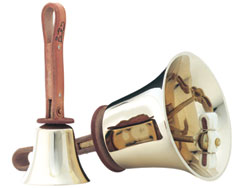 two white chapel handbells